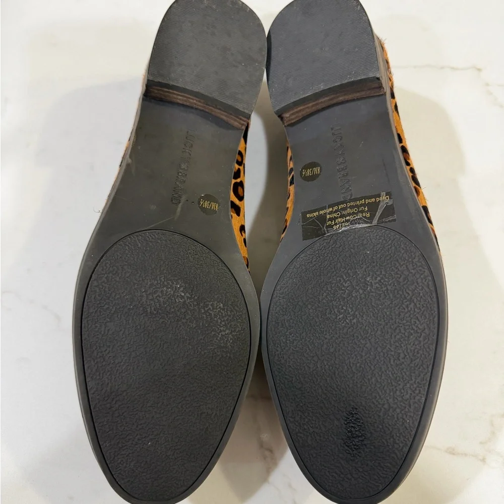 Lucky Brand Leopard Print Loafers in Tan and Black